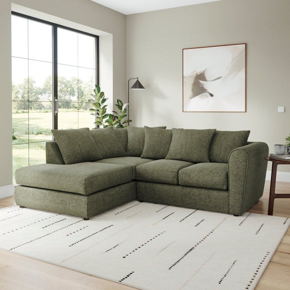 Blake Soft Texture Chenille Corner Chaise Sofa - image 1