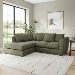 Blake Soft Texture Chenille Corner Chaise Sofa