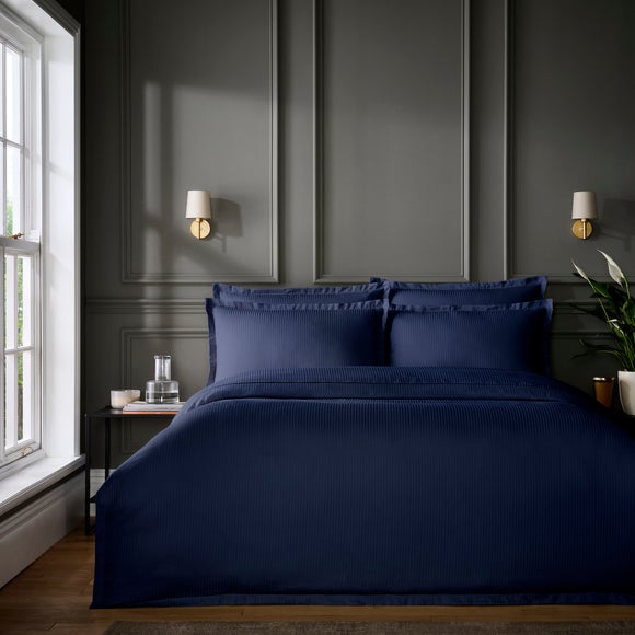 Hotel Cotton Stripe 400 Thread Count Duvet Cover & Pillowcase Set - image 1