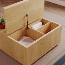 Jose Block Coffee Table with Storage - thumbnail 2