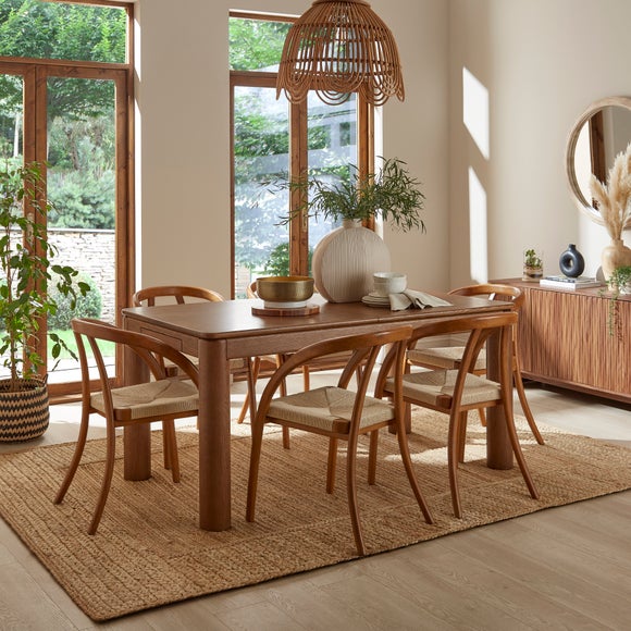 Reeva Extendable to Seater Rectangular Dining Table by Dunelm