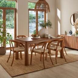 Reeva Extendable 6 to 8 Seater Rectangular Dining Table