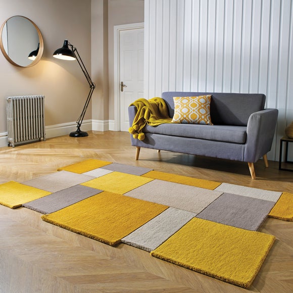Collage Modern Cut-Out Wool Rug - image 1