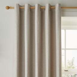 Churchgate Herringbone Stripe Eyelet Curtains - thumbnail 1