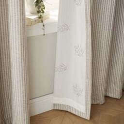 Churchgate Herringbone Stripe Eyelet Curtains - thumbnail 4