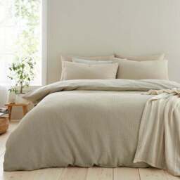 Ashton Waffle 100% Cotton Duvet Cover & Pillowcase Set - thumbnail 6