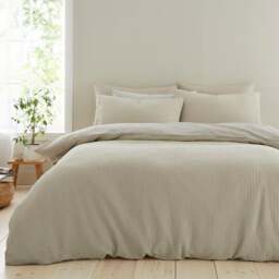 Ashton Waffle 100% Cotton Duvet Cover & Pillowcase Set - thumbnail 1