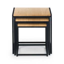 Tribeca Nest of 3 Tables, Oak - thumbnail 6
