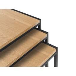 Tribeca Nest of 3 Tables, Oak - thumbnail 5