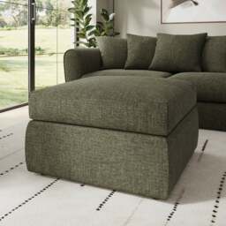 Blake Soft Texture Chenille Footstool - thumbnail 1