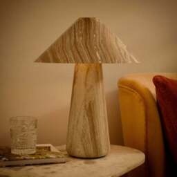 Petros Marble Effect Table Lamp - thumbnail 2