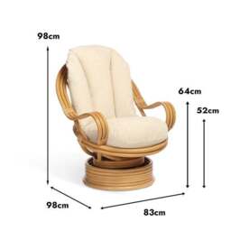 Desser Vale Rattan Laminated Swivel Rocking Chair - thumbnail 5