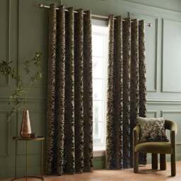 Asami Cut Velvet Eyelet Curtains - thumbnail 2
