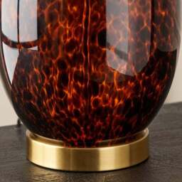 Lucien Tortoiseshell Glass Tall Table Lamp - thumbnail 3