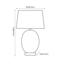 Lucien Tortoiseshell Glass Tall Table Lamp - thumbnail 5