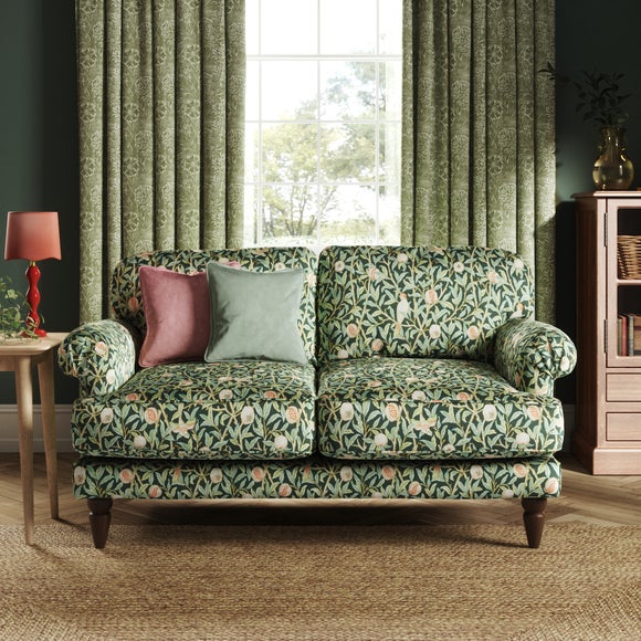 Jolene William Morris Bird & Pomegranate Print Velvet 2 Seater Sofa - image 1