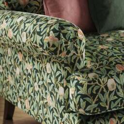 Jolene William Morris Bird & Pomegranate Print Velvet 2 Seater Sofa - thumbnail 4