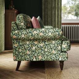Jolene William Morris Bird & Pomegranate Print Velvet 2 Seater Sofa - thumbnail 3