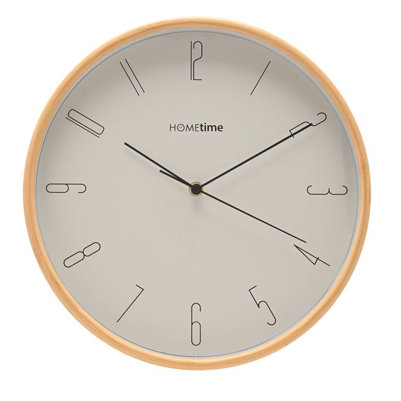 Hometime Bamboo Round Wall Clock - image 1