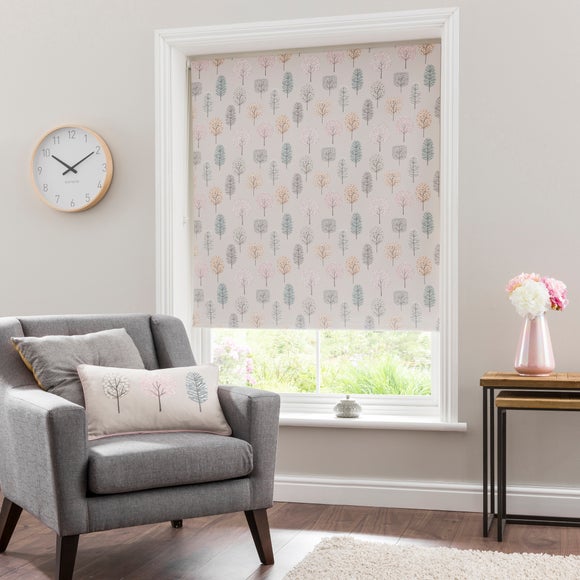 Sweet Trees Pink Blackout Roller Blind - image 1
