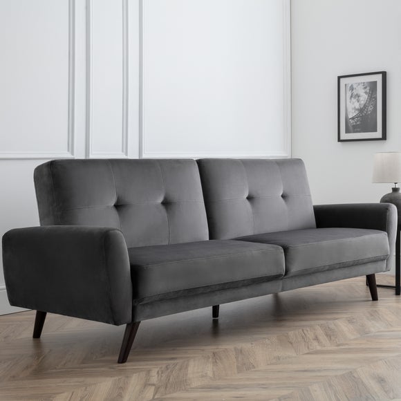 Monza Velvet 3 Seater Clic Clac Double Sofa Bed - image 1