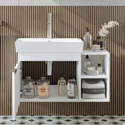 Likya Vanity Unit with Open Shelving - thumbnail 2