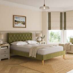 Emberly Velvet Bed Frame - thumbnail 1