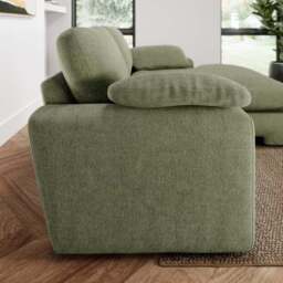 Magnus Vintage Soft Chenille Corner Chaise Sofa - thumbnail 2