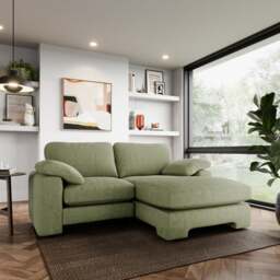 Magnus Vintage Soft Chenille Corner Chaise Sofa - thumbnail 1