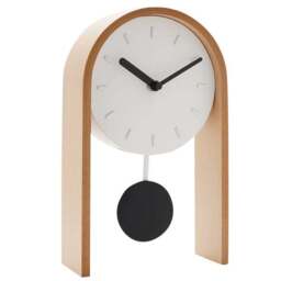 Interval Mid-Century Arched Pendulum Wooden Desk Clock - thumbnail 3