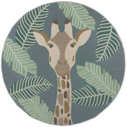 Eric Giraffe Tropical Outdoor Circle Rug - thumbnail 2