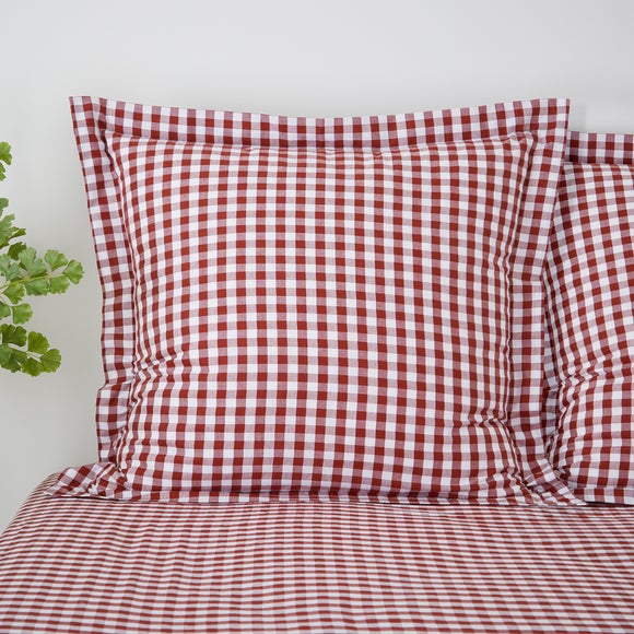 Portloe Gingham Woven 100% Cotton Continental Pillowcase - image 1