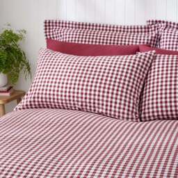 Portloe Gingham Woven 100% Cotton Continental Pillowcase - thumbnail 2