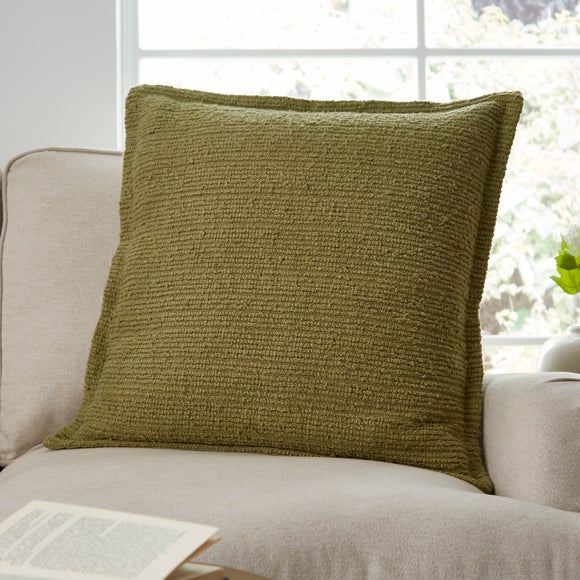 Textured Boucle Stripe Cotton Square Cushion - image 1
