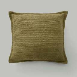 Textured Boucle Stripe Cotton Square Cushion - thumbnail 2