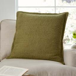 Textured Boucle Stripe Cotton Square Cushion - thumbnail 1