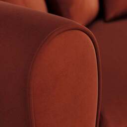 Blake Curved Arm Opulent Velvet 3 Seater Sofa - thumbnail 4