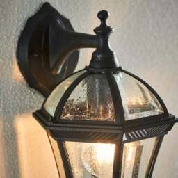 Vogue Drayton Outdoor Wall Light Black - thumbnail 4