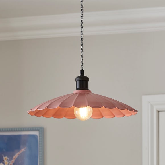 Maya Scalloped Metal Easy Fit Pendant Shade - image 1