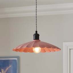 Maya Scalloped Metal Easy Fit Pendant Shade - thumbnail 1
