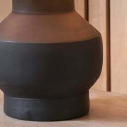Inna Urn Terracotta and Linen Table Lamp - thumbnail 2