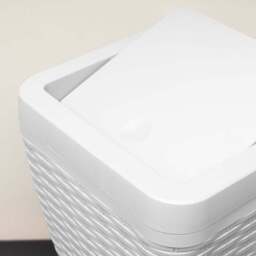 Addis Rattan White Toilet Brush & Bin Set - thumbnail 4