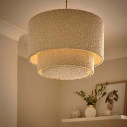 Hazelle Boucle Two Tier Lamp Shade - thumbnail 2