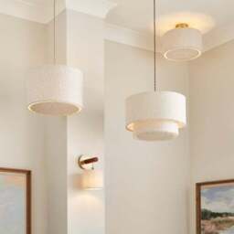 Hazelle Boucle Two Tier Lamp Shade - thumbnail 5
