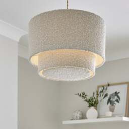 Hazelle Boucle Two Tier Lamp Shade - thumbnail 1