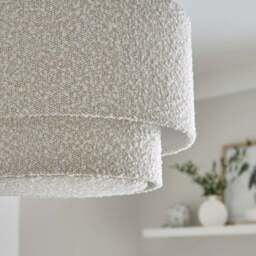 Hazelle Boucle Two Tier Lamp Shade - thumbnail 3
