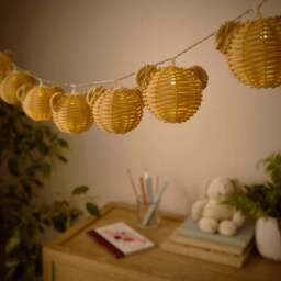 Teddy Rattan 8 LED String Lights - thumbnail 2