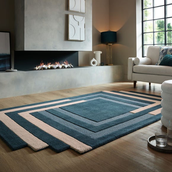 Labyrinth Shaped Wool Rug - image 1