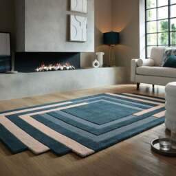 Labyrinth Shaped Wool Rug - thumbnail 1