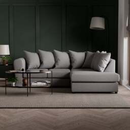 Blake Soft Texture Fabric Corner Sofa - thumbnail 1